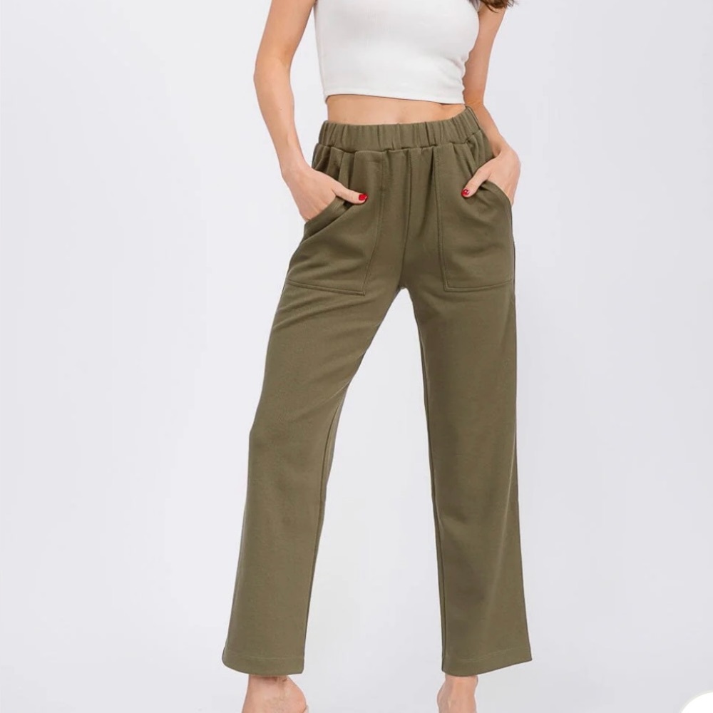 Olive Green Women's Casual Pants